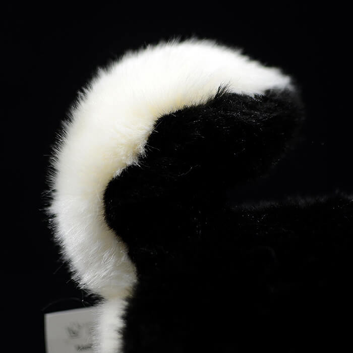 Realistic Black Husky Dog Stuffed Animal Plush Toy