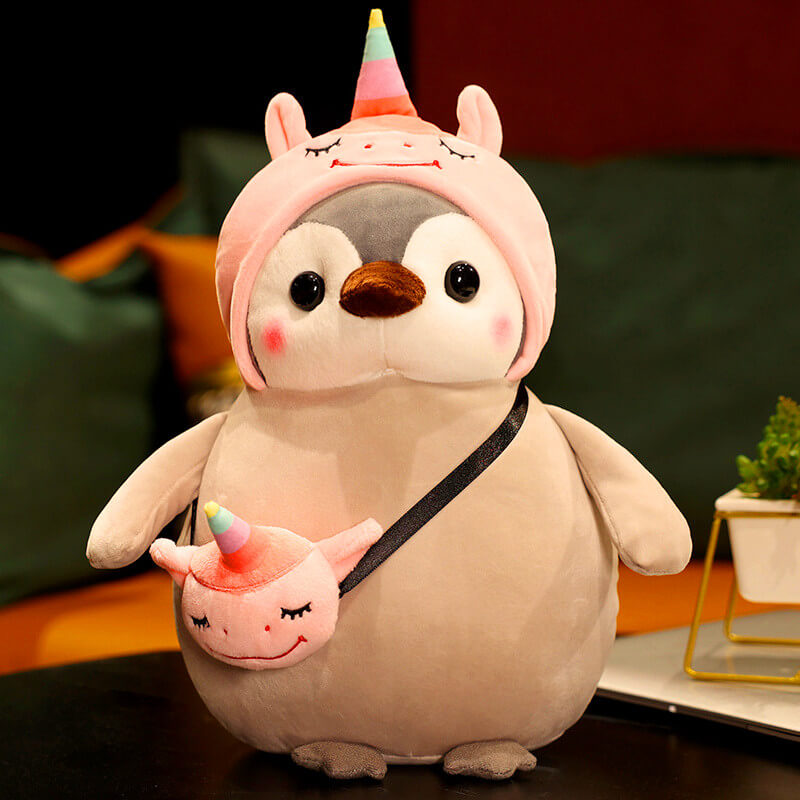 Cute Penguin Stuffed Animal in Cute Costume