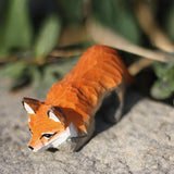 Handmade Carved Red Fox Figurine
