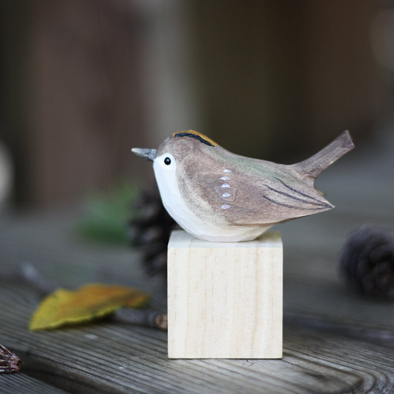 Handmade Carved Bird Figurine