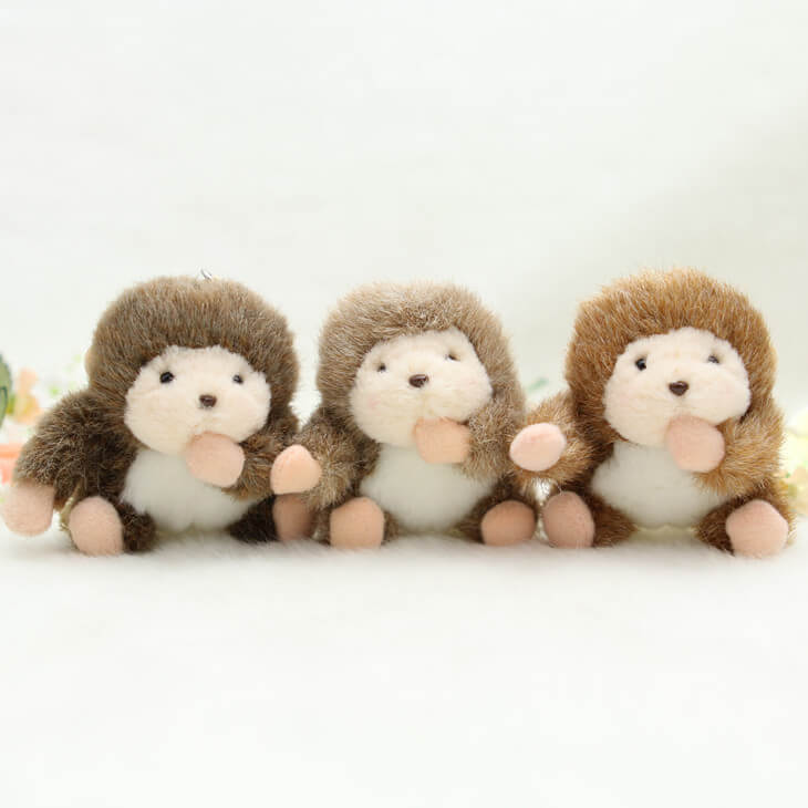 Plush Monkey Bag Charm, Stuffed Animal Keychain