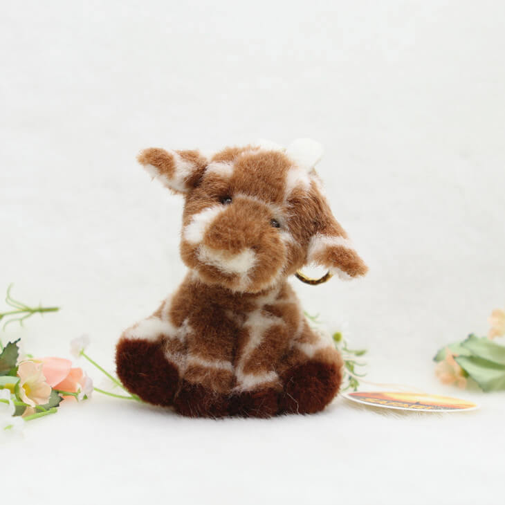 Plush Giraffe Bag Charm, Stuffed Animal Keychain