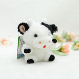 Mini Cow Plush Bag Charm, Animal Stuffed Keychain