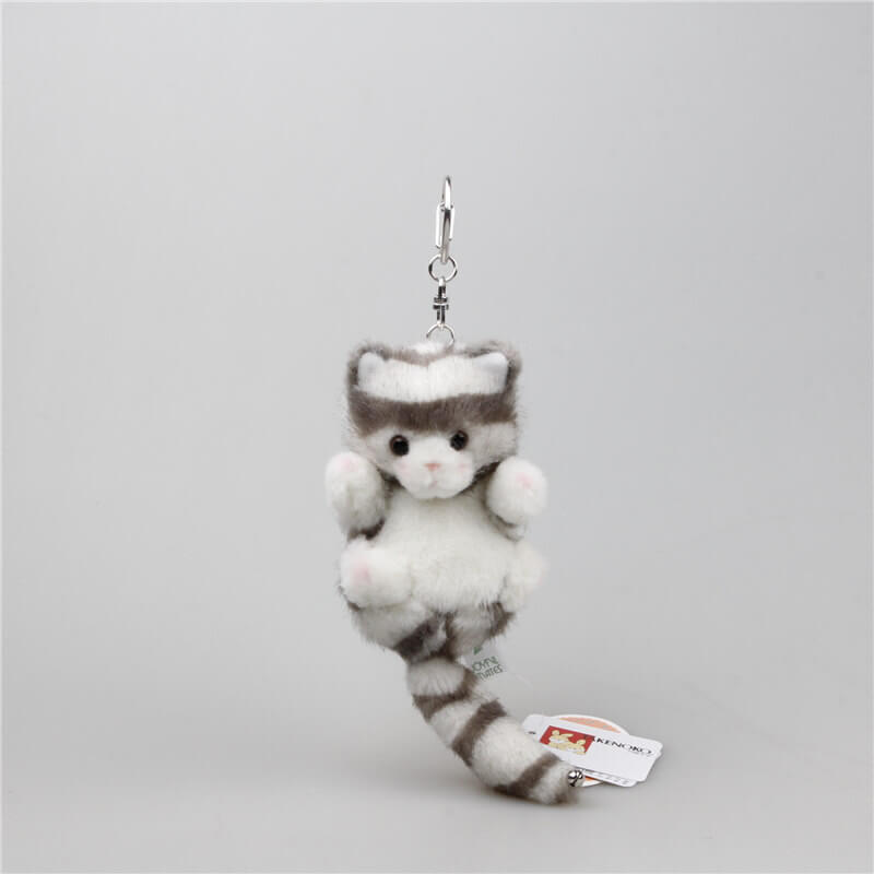 Cute Plush Cat Bag Charm, Stuffed Animal Keychain