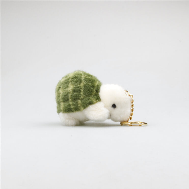 Turtle Cub Plush Bag Charm, Stuffed Animal Keychain