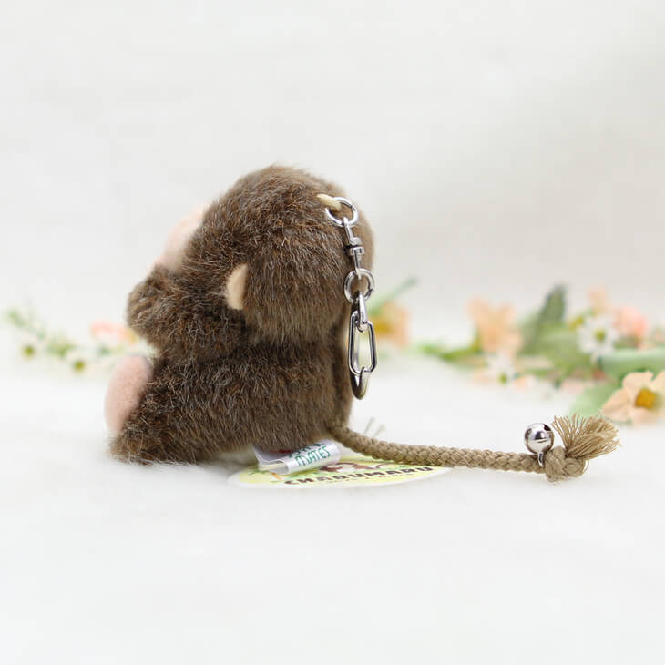Plush Monkey Bag Charm, Stuffed Animal Keychain