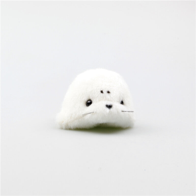 Baby Harp Seal Plush Bag Charm Stuffed Keychain