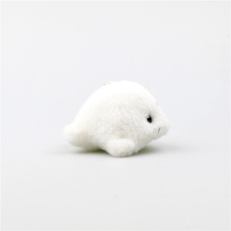 Baby Harp Seal Plush Bag Charm Stuffed Keychain