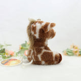 Plush Giraffe Bag Charm, Stuffed Animal Keychain