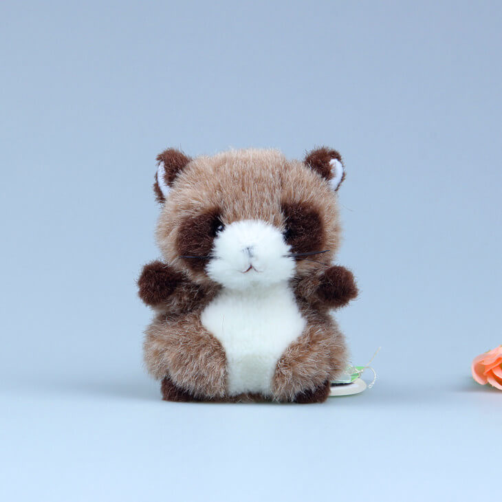Cute Raccoon Plush Bag Charm, Stuffed Animal Keychain