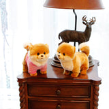Realistic Yellow Pomeranian Dog Stuffed Animal Plush Toy