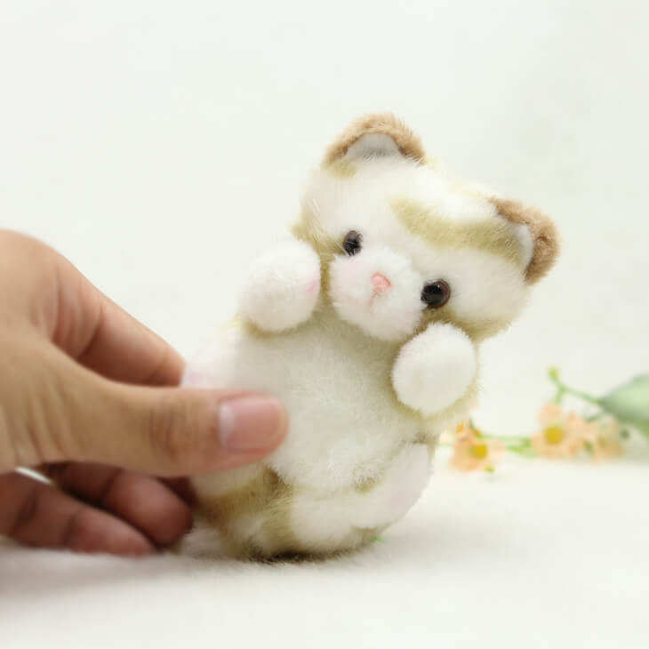 Cute Plush Cat Bag Charm, Stuffed Animal Keychain
