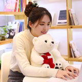 Scarf Baby Polar Bear Plush Doll Stuffed Cotton Animal Toys
