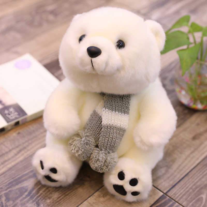 Scarf Baby Polar Bear Plush Doll Stuffed Cotton Animal Toys
