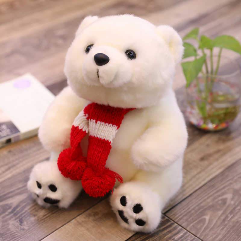 Scarf Baby Polar Bear Plush Doll Stuffed Cotton Animal Toys