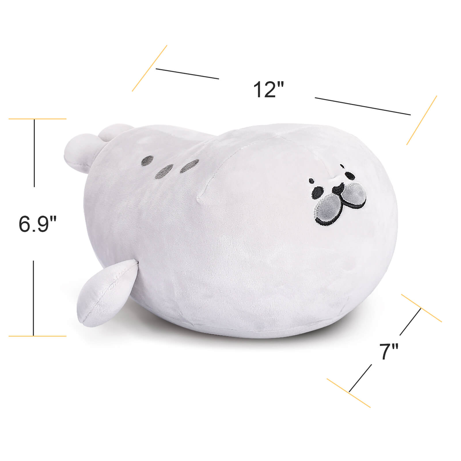 Fluffy Banana Pose Spotted Seal Plush Pillow Stuffed Plush Toys