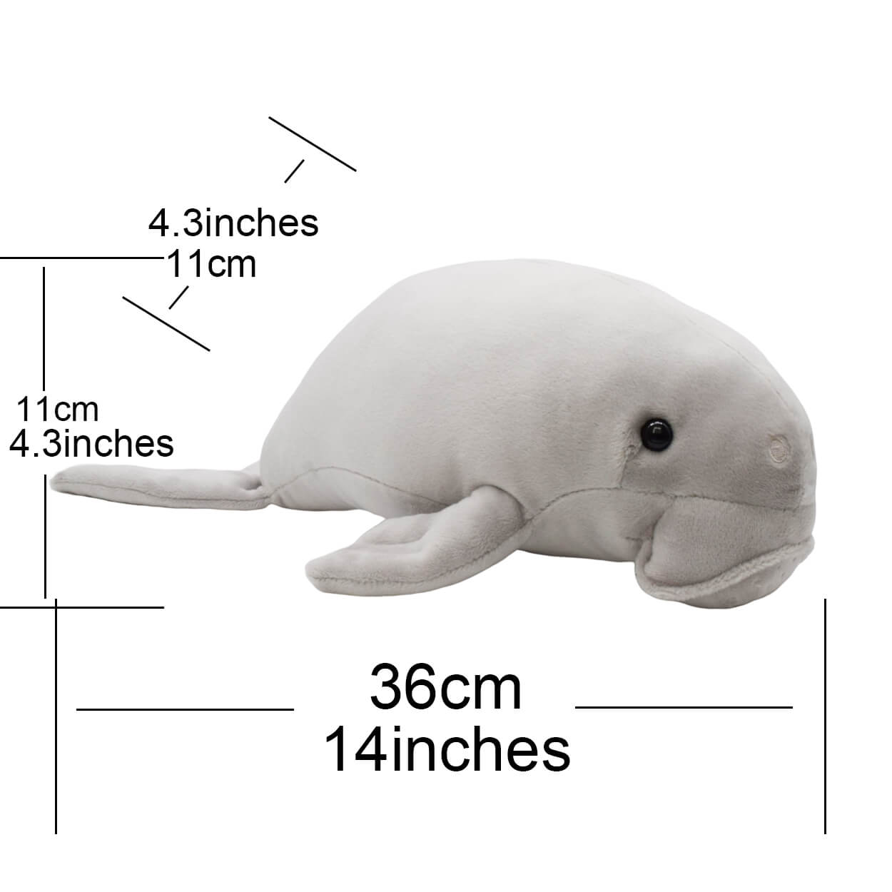 Realistic Dugong Stuffed Animal Plush Toy