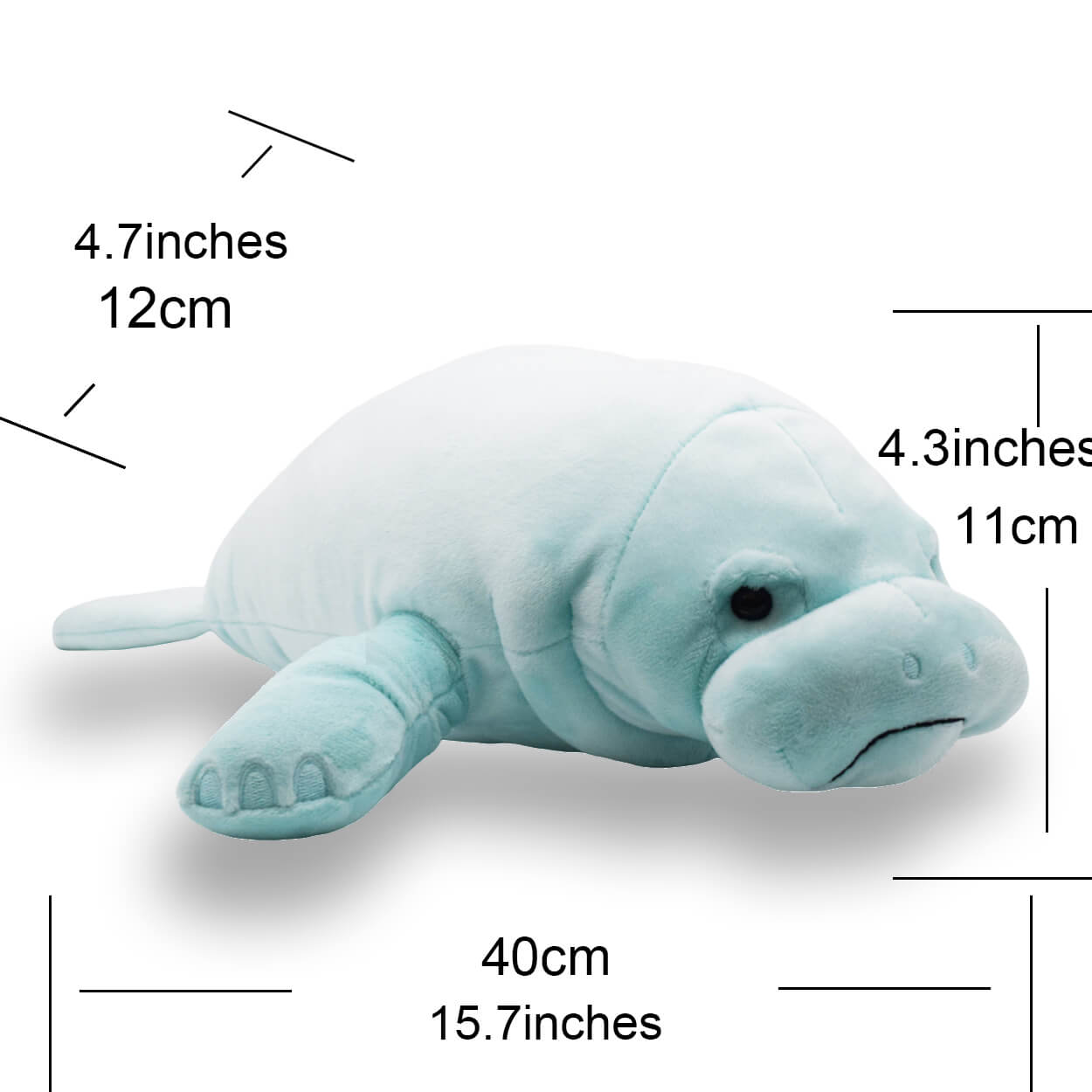 Realistic Steller's Sea Cow Stuffed Animal Plush Toy