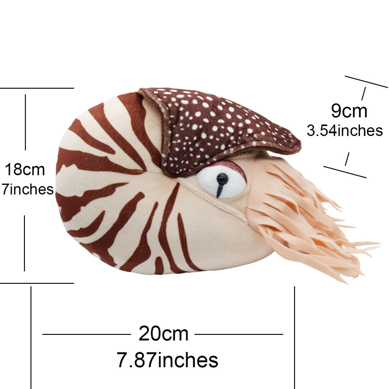 Realistic Nautilus Stuffed Animal Plush Toy