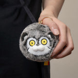 Cute Pallas's Cat Plush Keychain - Round Fluffy Manul Plushie Bag Charm