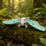 Luna Moth Plush Toy - 13.8" Realistically Detailed Moth Stuffed Animal with Embroidered Wings, Cottagecore & Nature Lover Gift