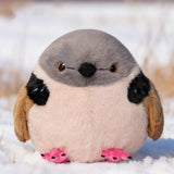 Chubby Spotted Dove Plush Toy - Round Stuffed Bird Pillow, Ultra-Soft Bird Plushie Gift for Bird Lovers & Birdwatchers