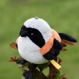 Chubby Shrike Plush Bag Charm – Long-Tailed Shrike Bird Keychain