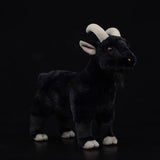 Realistic Black Goat Stuffed Animal Plush Toy