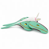 Luna Moth Plush Toy - 13.8" Realistically Detailed Moth Stuffed Animal with Embroidered Wings, Cottagecore & Nature Lover Gift