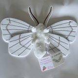Keaiart-ly® White Silk Moth Plush Toy - 12 Inch Soft Stuffed Insect Stuffed Animal, Novelty Plush Toys for Parties & Unique Pet Toys
