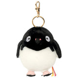 Chubby Adélie Penguin Plush Keychain - Derpy Round Bird Bag Charm (4.3")