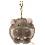 Cute Chubby Hippo Plush Keychain - Soft Round Stuffed Hippopotamus Bag Charm