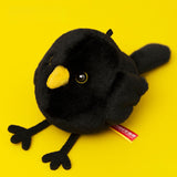 Mini Chinese Blackbird Stuffed Plush Keychain, Bag Charm with Sound