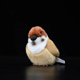 Realistic Eurasian Tree Sparrow Bird Stuffed Animal Plush Toy