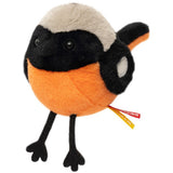 Chubby Daurian Redstart Plush Keychain - Shake-to-Chirp Battery-Free Bird Bag Pendant