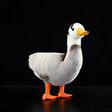 Realistic Bar-Headed Goose Plush Toy - Soft Migratory Bird Stuffed Animal, Lifelike Waterfowl Plushie