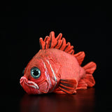 15" Realistic Alfonsino Plush Toy – Lifelike Red Deep-Sea Fish Stuffed Animal