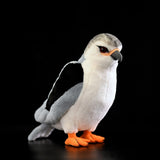 Realistic Black-winged Kite Plush Toy - Lifelike Bird Stuffed Animal, Soft Raptor Plushie