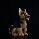 Realistic German Shepherd Plush Stuffed Animal, 11" Lifelike Alsatian Dog Stuffed Toy