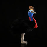 Lifelike Southern Cassowary Plush Toy - 16.5" Realistic Australian Wild Bird Stuffed Animal