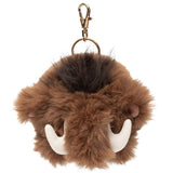 Fluffy Woolly Mammoth Plush Keychain – Cute Prehistoric Animal Bag Charm & Backpack Accessory