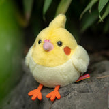 Mini Cockatiel Stuffed Plush Keychain, Bag Charm with Sound