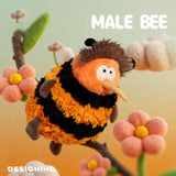 Chubby Male Bee Plush Toy, Funny Drone Plushies