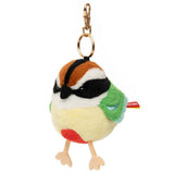 Adorably Grumpy Fairy Pitta Plushie Bag Charm - Chubby Little Rainbow Bird Keychain & Backpack Buddy