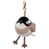 Chubby Light-vented Bulbul Plush Keychain | Cute Round Bird Bag Charm & Fluffy Animal Accessory Gift for Bird Lovers