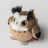 Chubby Stuffed Eurasian Eagle-Owl Bag Charm, Plush Owl Keychain
