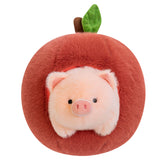 Kawaii Piggy Stuffed Animal Plush Toy with Apple Plush Toy