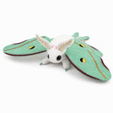 Luna Moth Plush Toy - 13.8" Realistically Detailed Moth Stuffed Animal with Embroidered Wings, Cottagecore & Nature Lover Gift