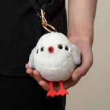 Funny Squeaking Black-Headed Gull Plush Keychain - No Battery Shaking Sound Red-Billed Seagull Bag Charm