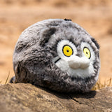 Cute Pallas's Cat Plush Keychain - Round Fluffy Manul Plushie Bag Charm